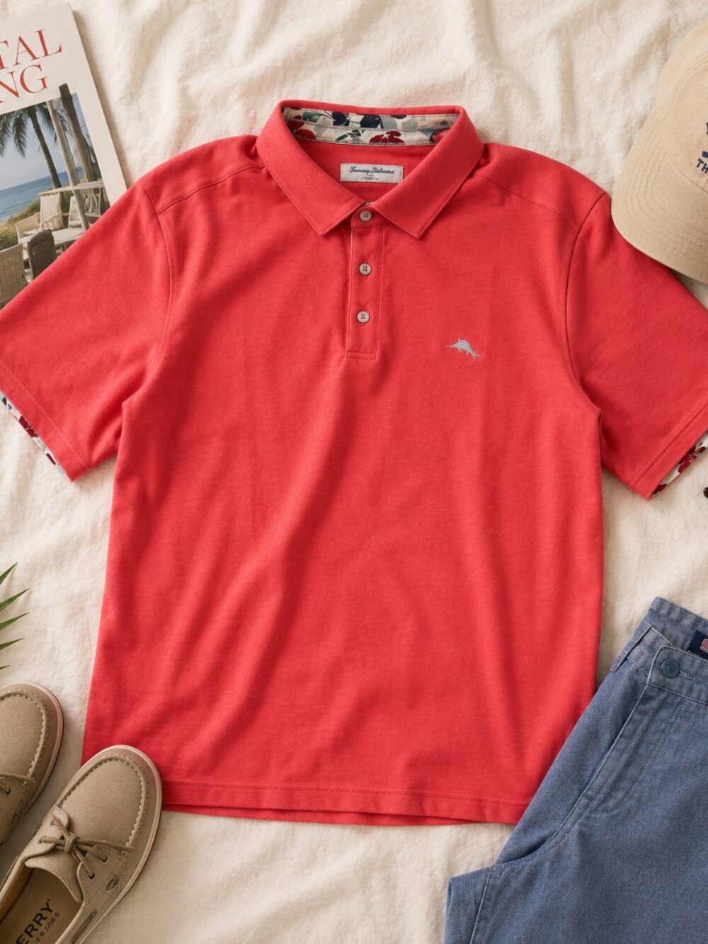 Tommy Bahama Men’s Tropicano Blooms Five O'Clock IslandZone® Polo Size XL Beach